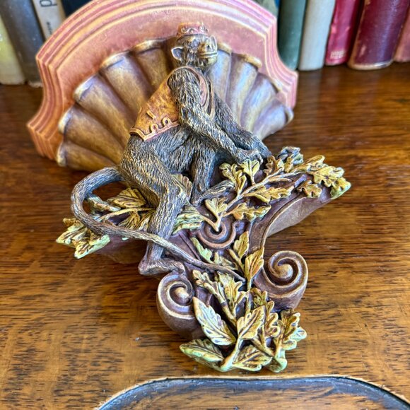 Vintage Bell Hop Monkey Wall Sconce/shelf plate - Picture 3 of 12